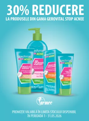Promotie cu 30% reducere la Gerovital Stop Acnee