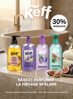 Promotie cu 30% reducere la Keff sapun