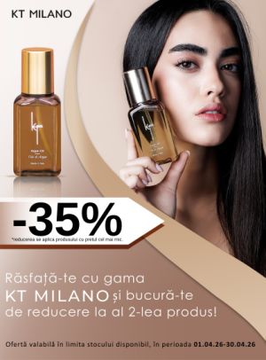 Promotie cu 35% reducere la al doilea produs KT Milano