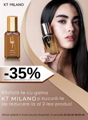 Promotie cu 35% reducere la al doilea produs KT Milano