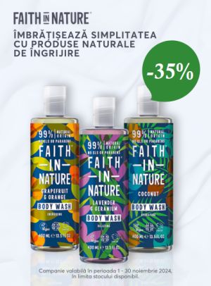 Promotie cu 35% reducere la Faith in Nature