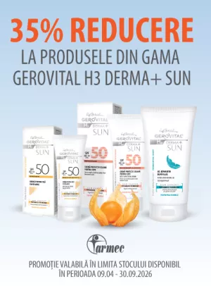 Promotie cu 35% reducere la Gerovital H3 Derma+ Sun