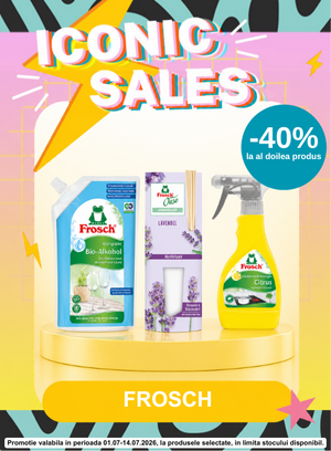 Promotie cu 40% reducere la al doilea produs Frosch - Iconic Sales