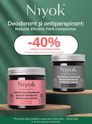 Promotie cu 40% reducere la al doilea produs Niyok