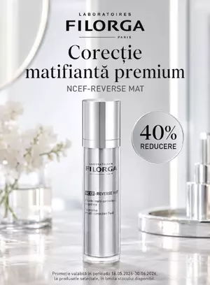Promotie cu 40% reducere la Filorga Fluid Antirid 