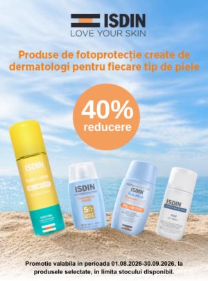 Promotie cu 40% reducere la Isdin Sun