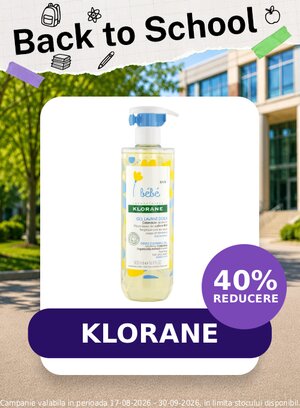 Promotie cu 40% reducere la Klorane - Back to School