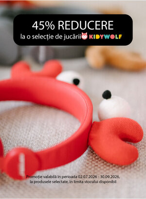 Promotie cu 45% reducere la Kidywolf