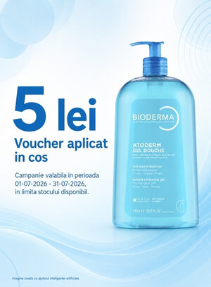 Promotie cu 5 lei Voucher aplicat in cos la Bioderma