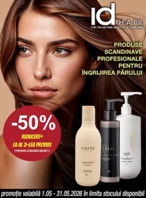 Promotie cu 50% reducere la al doilea id Hair