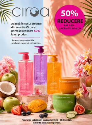 Promotie cu 50% reducere la al doilea produs Ciroa