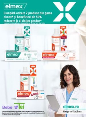 Promotie cu 50% reducere la al doilea produs Elmex