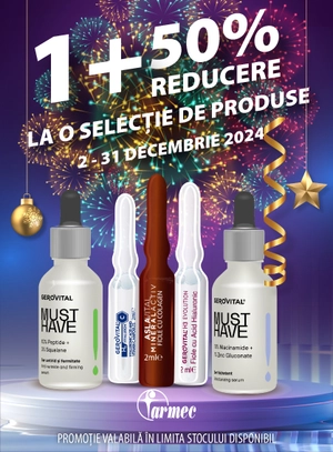 Promotie cu 50% reducere la al doilea produs Gerovital