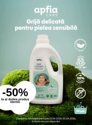 Promotie cu 50% reducere la al doilea produs identic Apifia Care Detergent