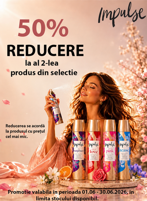 Promotie cu 50% reducere la al doilea produs Impulse