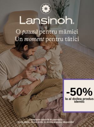 Promotie cu 50% reducere la al doilea produs Lansinoh Biberon