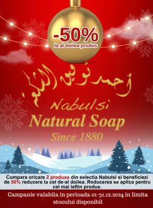 Promotie cu 50% reducere la al doilea produs Nabulsi