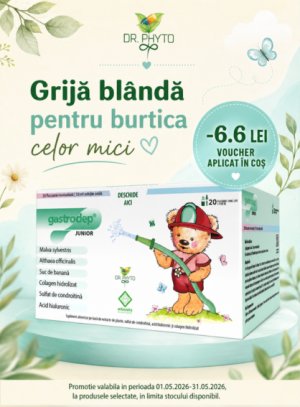 Promotie cu 6.6 lei voucher aplicat in cos la Dr Phyto Gastrodep Junior