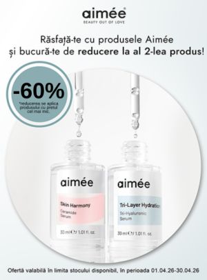 Promotie cu 60% reducere la al doilea produs Aimee