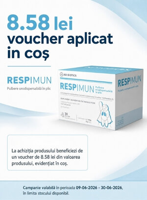Promotie cu 8.58 lei voucher aplicat in cos la Respimun