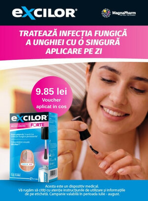 Promotie cu 9.85 lei voucher aplicat in cos la Excilor