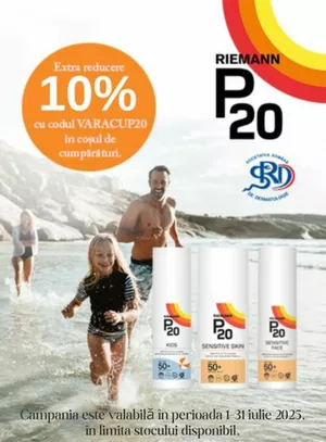 Promotie cu Cod Voucher 10% extra in cos la Riemann P20