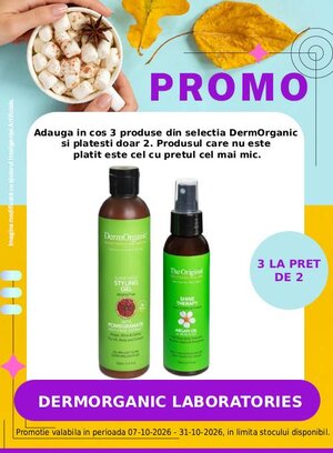 Promotie cu cumperi 3 platesti 2 la Dermorganic