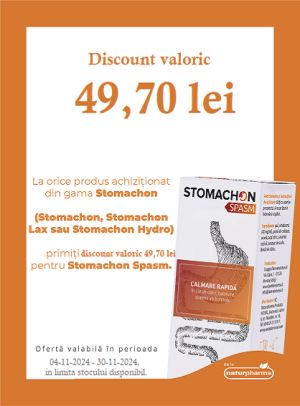 Promotie cu discount valoric 49,70 lei Stomachon