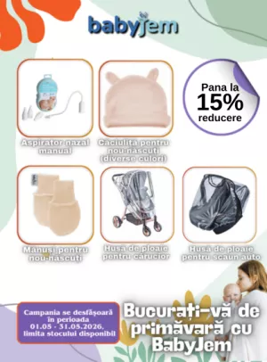Promotie cu pana la 15% reducere la Babyjem