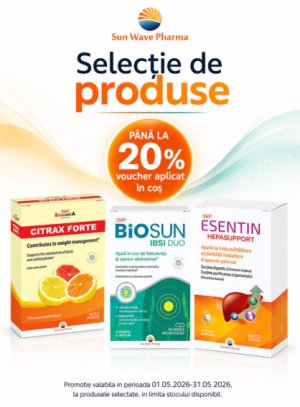 Promotie cu pana la 20% voucher aplicat in cos la Sun Wave Pharma