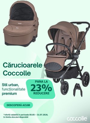 Promotie cu pana la 23% reducere la Coccolle Carucioare