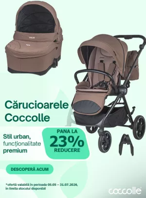 Promotie cu pana la 23% reducere la Coccolle Carucioare