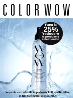 Promotie cu pana la 25% reducere la Color Wow