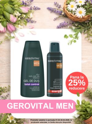 Promotie cu pana la 25% reducere la Gerovital Men
