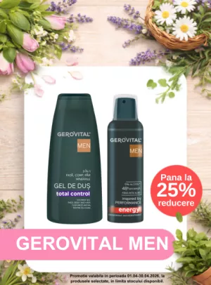 Promotie cu pana la 25% reducere la Gerovital Men