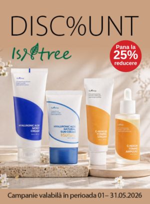 Promotie cu pana la 25% reducere la Isntree
