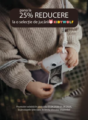 Promotie cu pana la 25% reducere la Kidywolf
