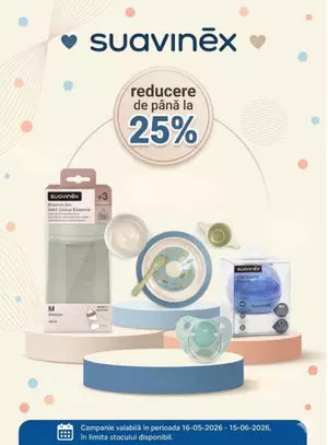 Promotie cu pana la 25% reducere la Suavinex