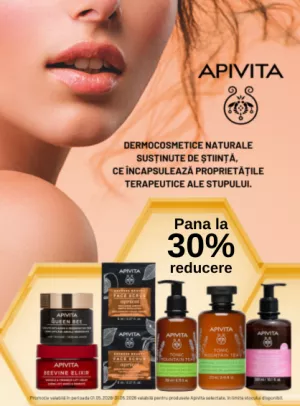 Promotie cu pana la 30% reducere la Apivita