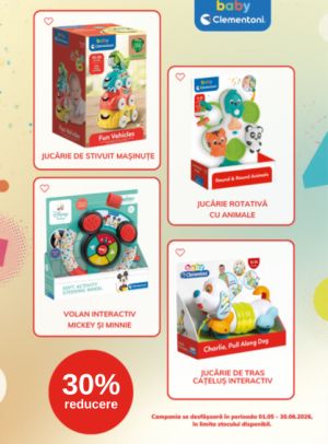 Promotie cu pana la 30% reducere la Clementoni