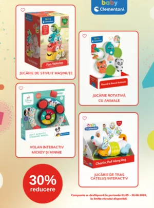 Promotie cu pana la 30% reducere la Clementoni