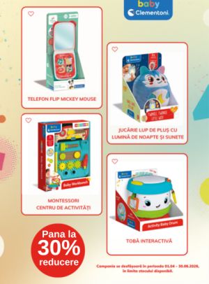 Promotie cu pana la 30% reducere la Clementoni