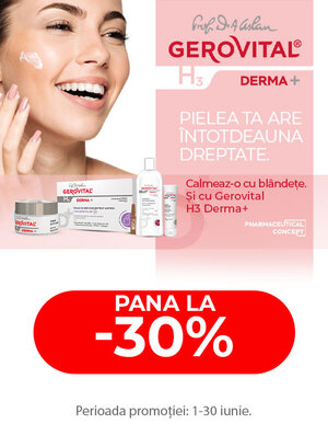 Promotie cu pana la 30% reducere la Gerovital H3 Derma+