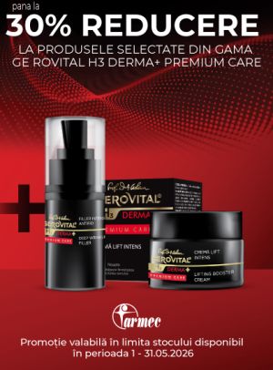Promotie cu pana la 30% reducere la Gerovital H3 Derma+ Premium Care