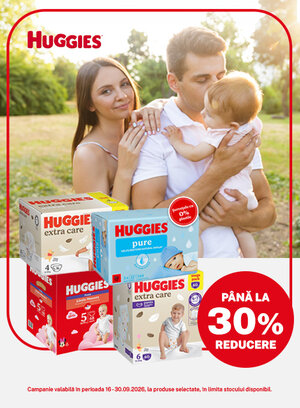 Promotie cu pana la 30% reducere la Huggies