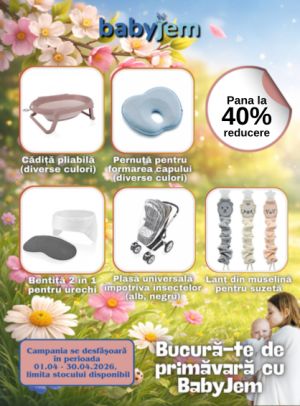 Promotie cu pana la 40% reducere la Baby Jem