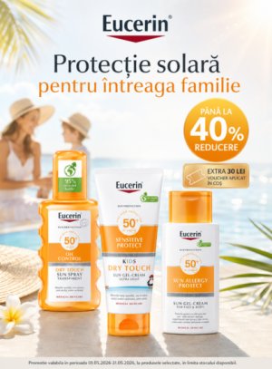 Promotie cu pana la 40% reducere la Eucerin Sun