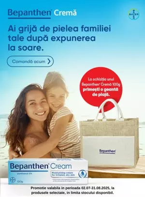 Promotie cu produs bonus la Bepanthen Crema 100 g
