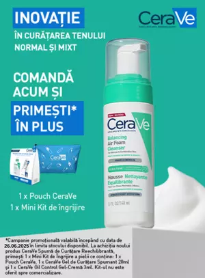 Promotie cu produs bonus la Cerave