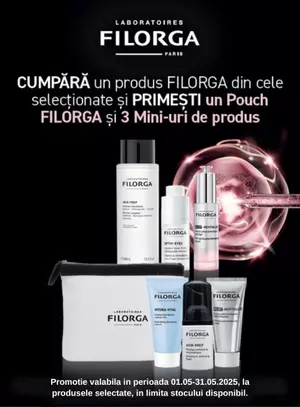 Promotie cu produs bonus la Filorga